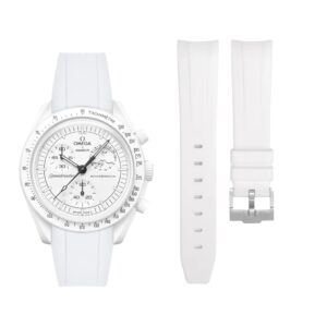 Rubber Strap - For Mission to the Moonphase - Snoopy | Omega X Swatch | MoonSwatch - White