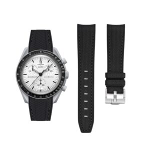 Rubber Strap - For MoonSwatch 1965 - Black w/Black