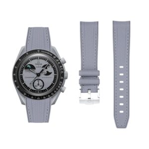Rubber Strap - For MoonSwatch Mission To EarthPhase - Grey w/Grey