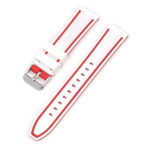 Rubber Strap - For MoonSwatch Mission to Mars - White/Red