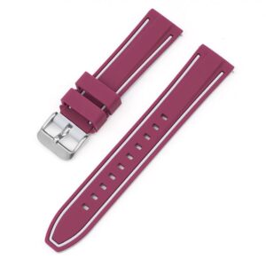 Rubber Strap - For MoonSwatch Mission to Pluto - Red/Grey