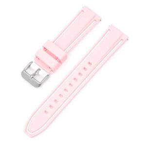 Rubber Strap - For MoonSwatch Mission to Venus - Pink/White