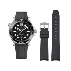 Rubber Strap - For Omega Seamaster 300 - Black