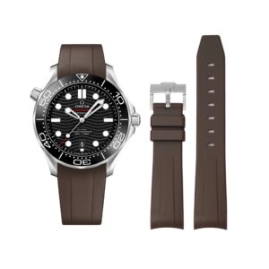 Rubber Strap - For Omega Seamaster 300 - Brown