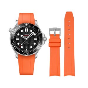 Rubber Strap - For Omega Seamaster 300 - Orange