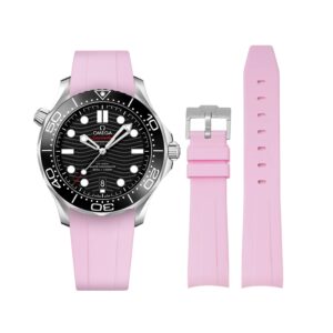 Rubber Strap - For Omega Seamaster 300 - Pink