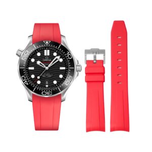 Rubber Strap - For Omega Seamaster 300 - Red