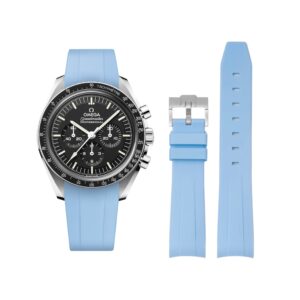 Rubber Strap - For Omega Speedmaster - Baby Blue