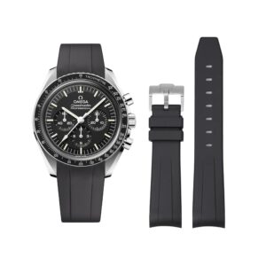Rubber Strap - For Omega Speedmaster - Black