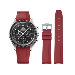Rubber Strap - For Omega Speedmaster - Bordeaux