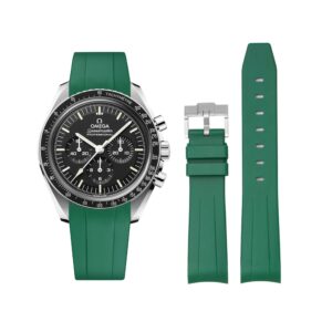 Rubber Strap - For Omega Speedmaster - Green