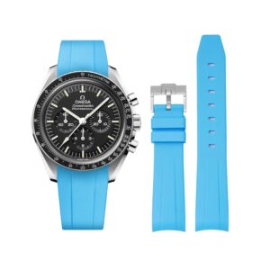 Rubber Strap - For Omega Speedmaster - Light Blue
