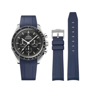 Rubber Strap - For Omega Speedmaster - Navy Blue