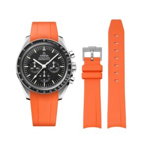 Rubber Strap - For Omega Speedmaster - Orange