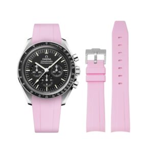 Rubber Strap - For Omega Speedmaster - Pink