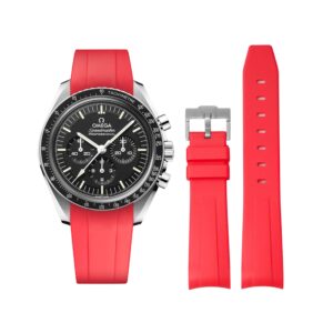 Rubber Strap - For Omega Speedmaster - Red