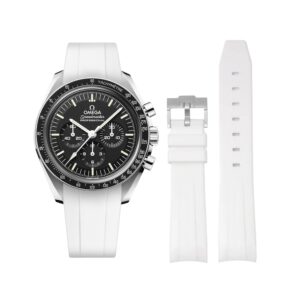 Rubber Strap - For Omega Speedmaster - White
