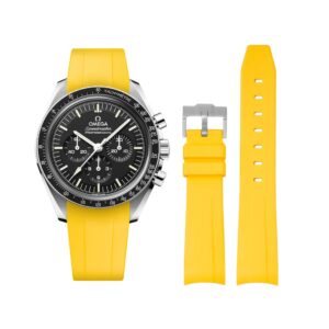 Rubber Strap - For Omega Speedmaster - Yellow
