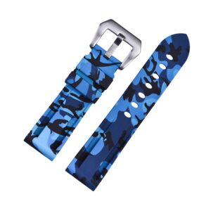 Rubber Strap - For Panerai - Blue Camo