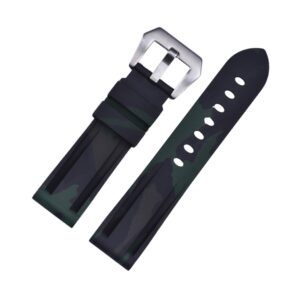 Rubber Strap - For Panerai - Dark Military Camo