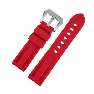 Rubber Strap - For Panerai - Red