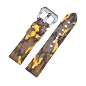 Rubber Strap - For Panerai - Yellow Camo