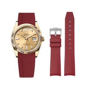 Rubber Strap - For Rolex Day-Date 36mm - Bordeaux