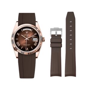 Rubber Strap - For Rolex Day-Date 36mm - Brown