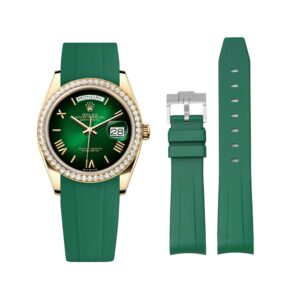 Rubber Strap - For Rolex Day-Date 36mm - Green
