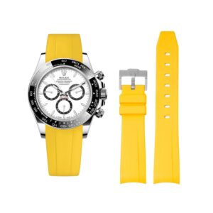 Rubber Strap - For Rolex Daytona - Yellow