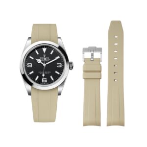 Rubber Strap - For Rolex Explorer I - Beige