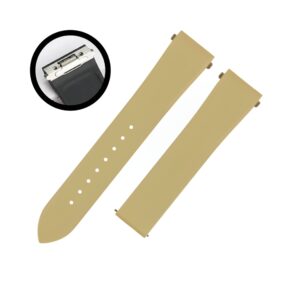 Rubber Strap - For Santos de Cartier Medium - Beige - Quick Switch/Release
