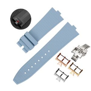 Rubber Strap - For Vacheron Constantin Overseas - Light Blue