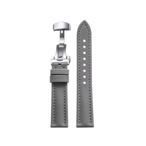 Sailcloth Watch Strap – FKM Rubber – Grey – MarinerTex™ by makewrist