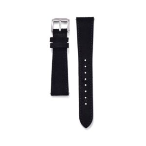 Suede Leather Watch Strap – Black – Handmade – makewrist
