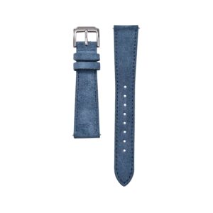 Suede Leather Watch Strap – Blue – Handmade – makewrist
