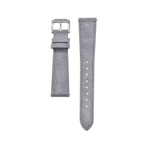 Suede Leather Watch Strap – Grey – Handmade – makewrist