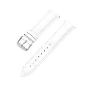 White Alligator Leather Watch Strap – Handcrafted Replacement Band – makewrist