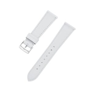 White Leather Watch Strap – Handcrafted Replacement Band – makewrist