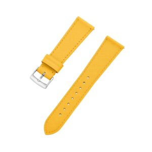 Yellow Leather Watch Strap – Handcrafted Replacement Band – makewrist