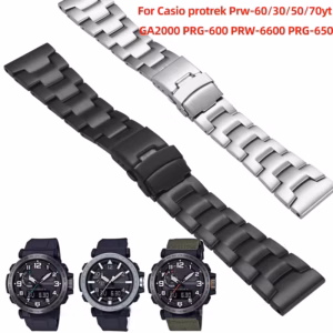 Solid Stainless Steel Bracelet for Casio Protrek PRW-6600/PRG-600YB/PRG-650 | 23-24mm Men‘s Metal Watch Strap ​​Waterproof$36.50$37.63Free shipping