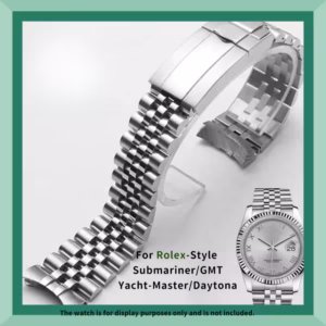 劳力士风格 Submariner/GMT/Yacht-Master/Daytona 替换的 316L 不锈钢禧年手链 |20 毫米男士奢侈腕表