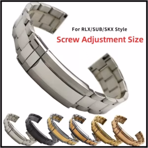 Replacement Stainless Steel Oyster Bracelet for RLX/SUB/SKX Style | 20-22mm Silver/Black/Gold Screw End Men‘s Strap Waterproof$51.96$53.57Free shipping