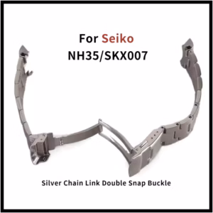 mm Solid 316L Steel Curved End Jubilee/Oyster Strap for Seiko NH35/SKX007 | Silver Chain Link Double Snap Buckle Waterproof$56.38$58.12Free shipping