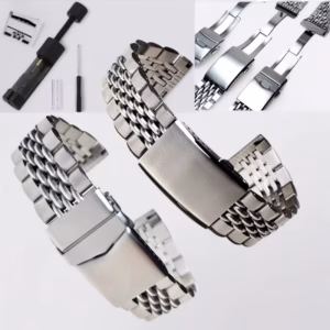 L Solid Stainless Steel Jubilee Bracelet for Seiko | Adjustable End Links Beads of Rice Band ​​Waterproof Hot Sale 20-22mm$40.05$41.29Free shipping