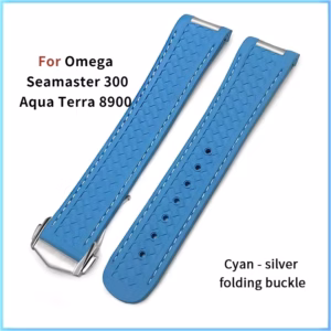 New 2025 FKM Rubber Strap for Omega Seamaster 300/Aqua Terra 8900 | 19-21mm Metal End Ultra Light Band ​​Waterproof Hot Sale$71.59$73.80Free shipping