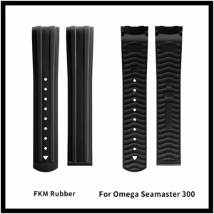 Omega Seamaster 300 的 FKM 橡胶绑带 |20 毫米柔性多色 PFAS 认证带层防水热售豪华版
