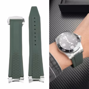 New FKM Rubber Strap for Longines HydroConquest L3.781/L3.883.4 | 21mm Conquest Sports Band with Metal Interface ​​Waterproof$44.82$46.21Free shipping