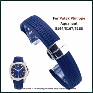 Replacement FKM Rubber Strap for Patek Philippe Aquanaut 5164/5167/5168 | 21mm Folding Buckle Silicone Band ​​Waterproof Hot Sal$45.93$47.35Free shipping