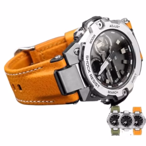Replacement Italian Genuine Leather & Nylon Strap for Casio G-Shock GST-B400 | 14mm Stainless Steel Adapter Men‘s Watch Band ​​$69.93$72.09Free shipping